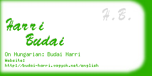 harri budai business card